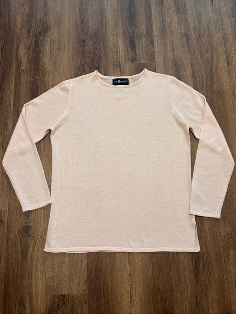 Sag Harbor Pink Sparkle Sweater Medium M